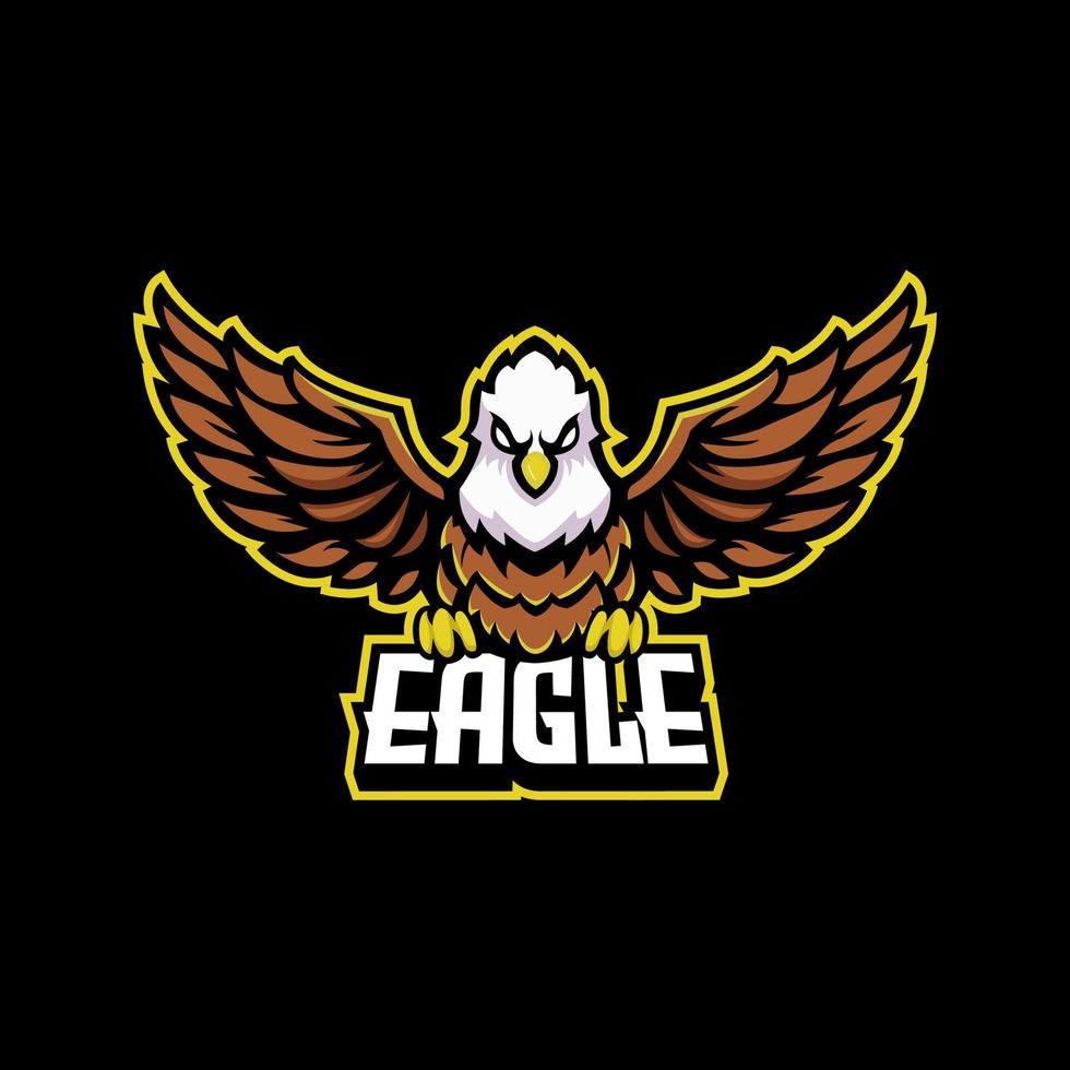 eagle esport logo template vector