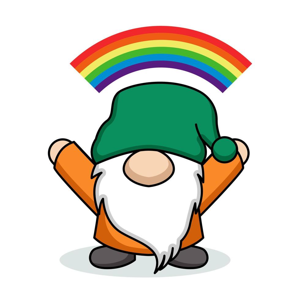 Gnome st.patrick day vector