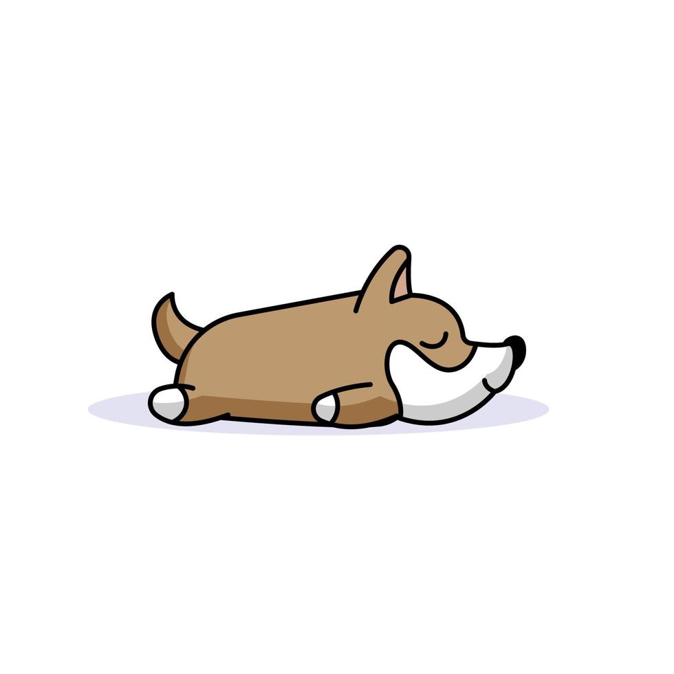 cute sleeping dog vector