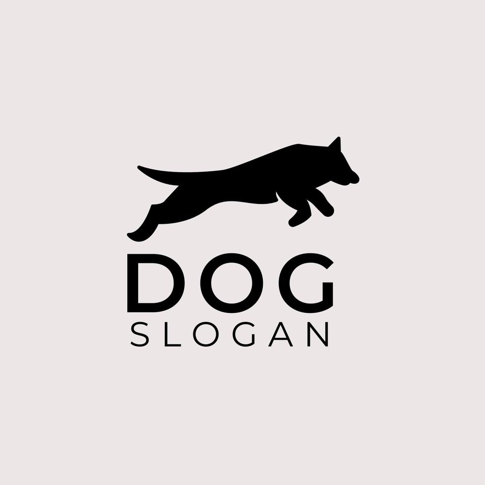 dog silhouette logo vector