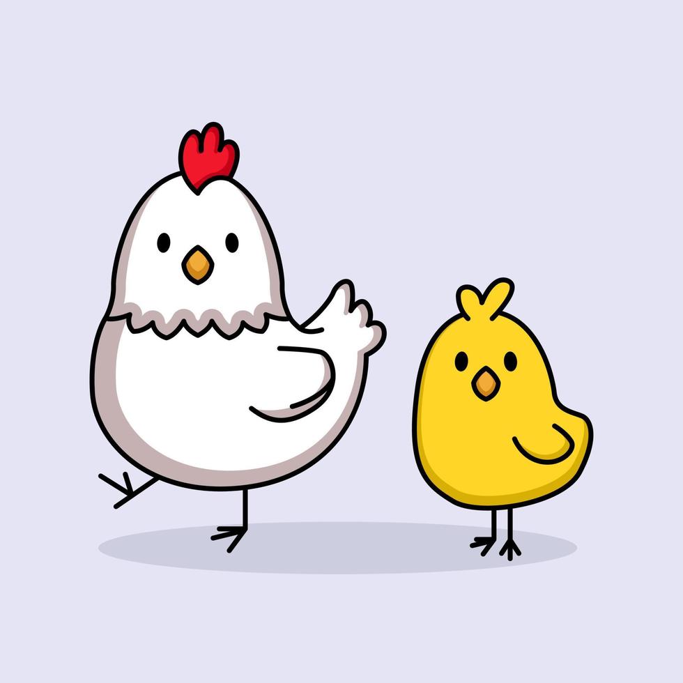 cute chicks chicken vector