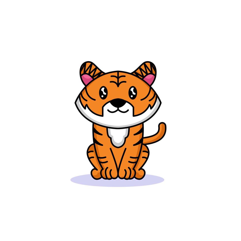 lindo tigre bebé vector