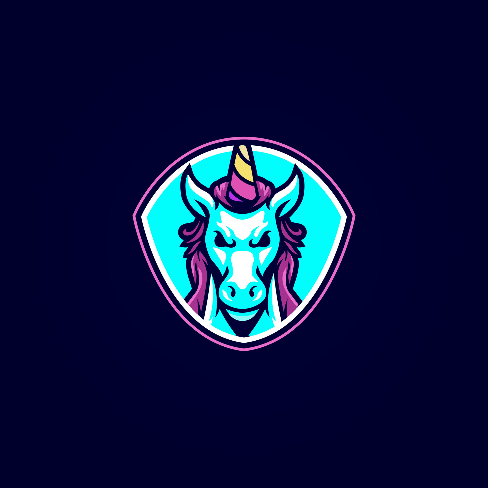 unicorn esport logo 5012283 Vector Art at Vecteezy