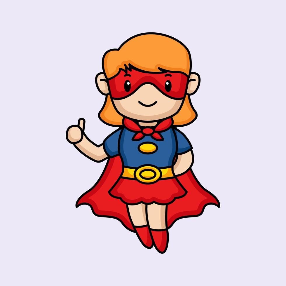 Super girl mascot vector