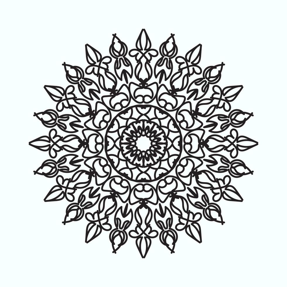 mandala dibujado a mano. decoración en ornamento étnico oriental doodle vector