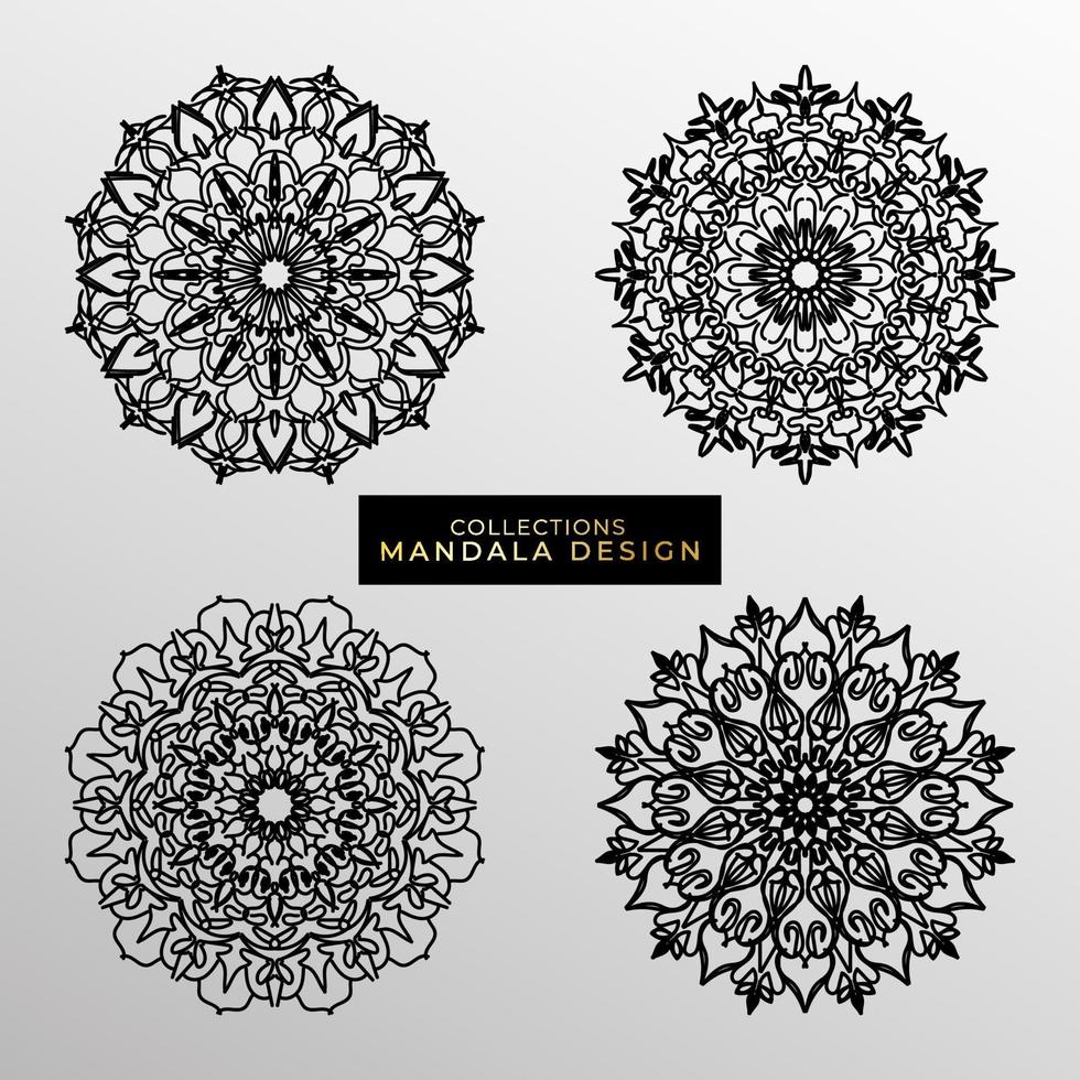 Vector round abstract circle. Mandala style.