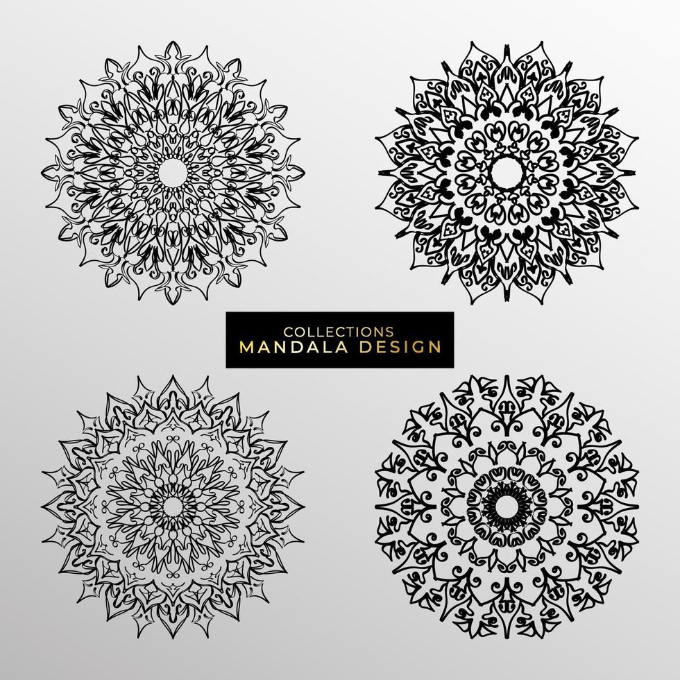 Vector round abstract circle. Mandala style.