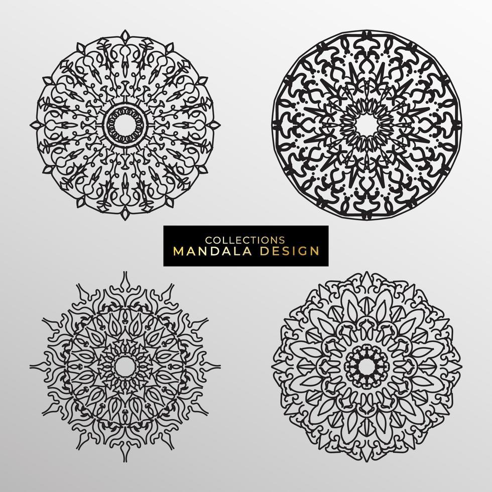 Vector round abstract circle. Mandala style.