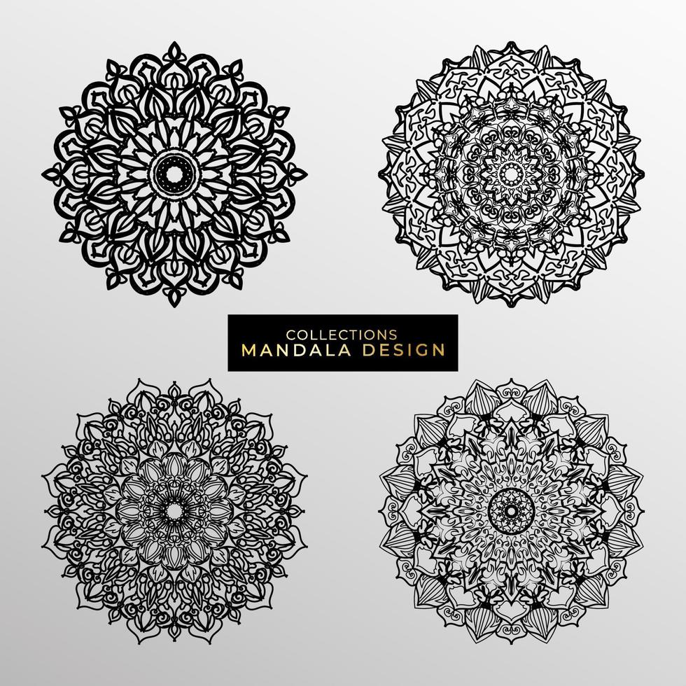 Vector round abstract circle. Mandala style.