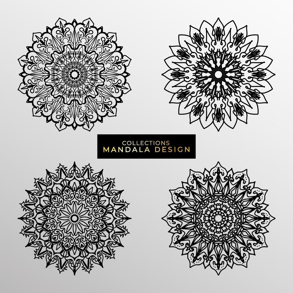 Vector round abstract circle. Mandala style.