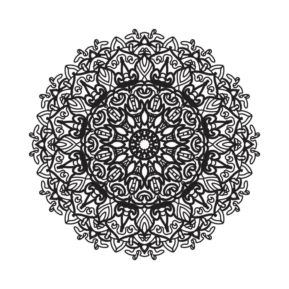 mandala dibujado a mano. decoración en ornamento étnico oriental doodle vector