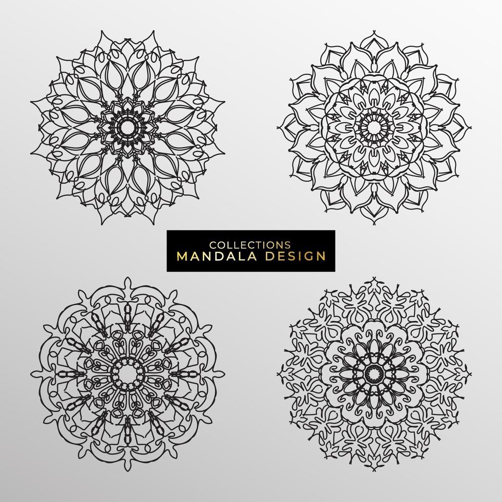 Vector round abstract circle. Mandala style.