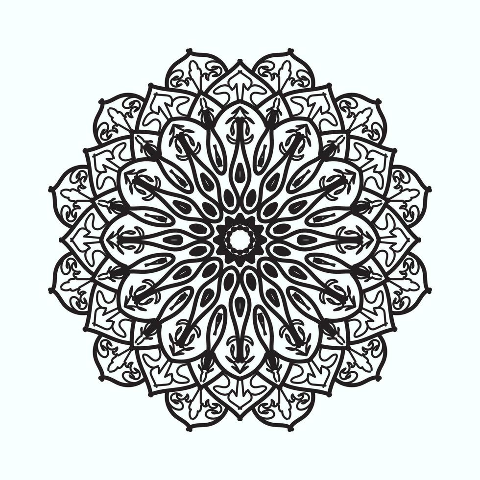 mandala dibujado a mano. decoración en ornamento étnico oriental doodle vector