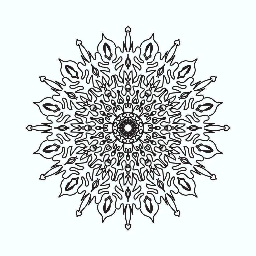 mandala dibujado a mano. decoración en ornamento étnico oriental doodle vector