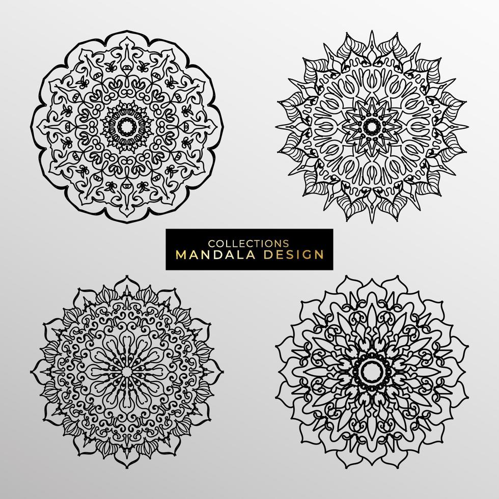 Vector round abstract circle. Mandala style.