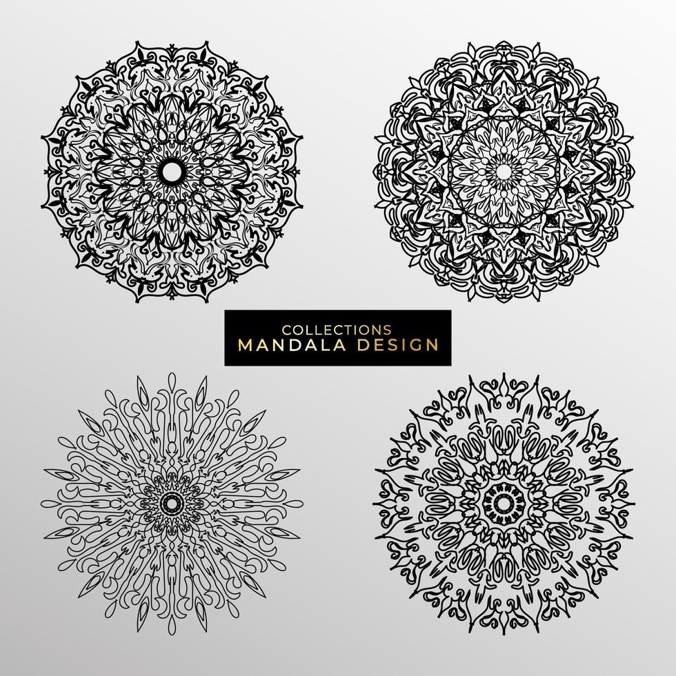 Vector round abstract circle. Mandala style.