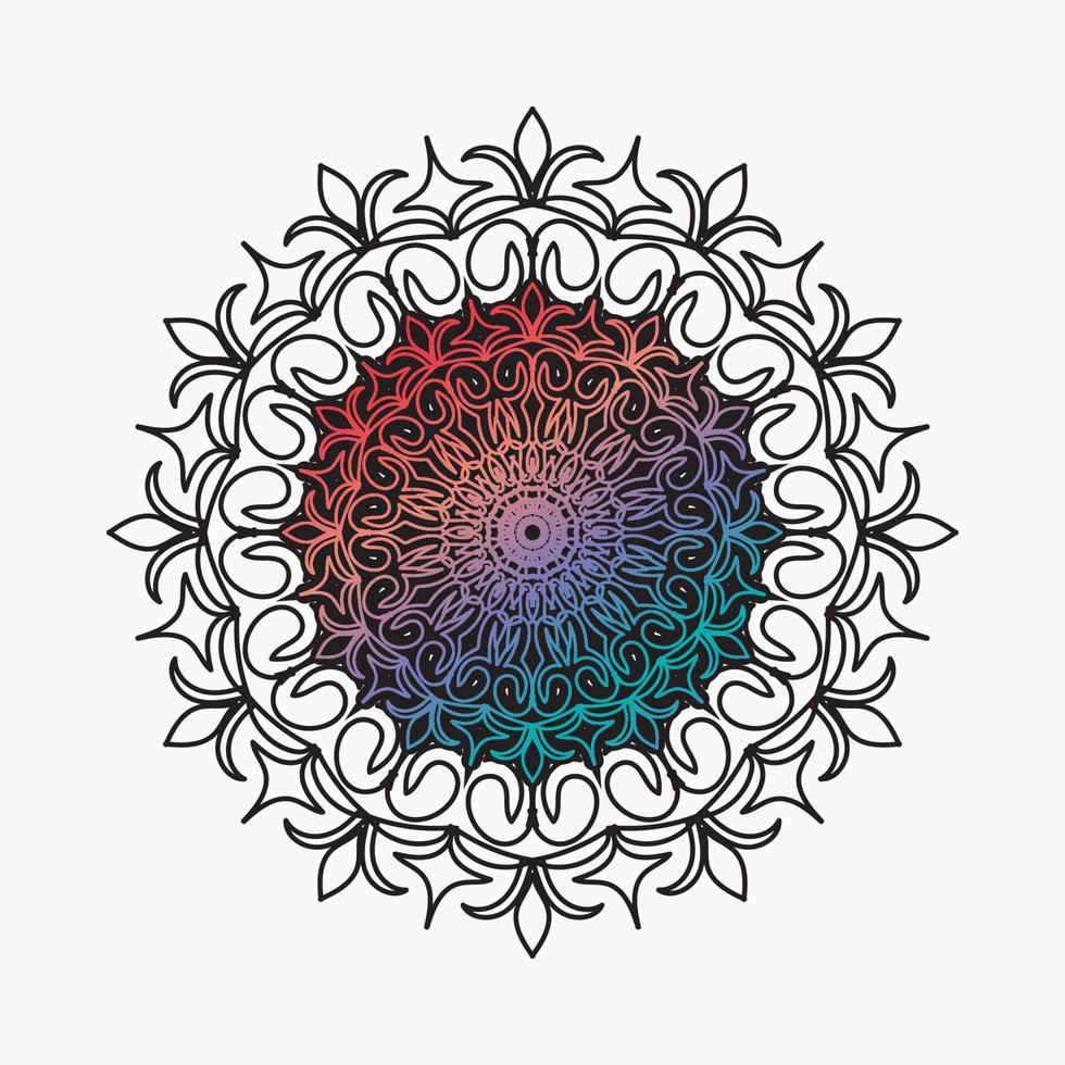 Vector round abstract circle. Luxury Mandala style.