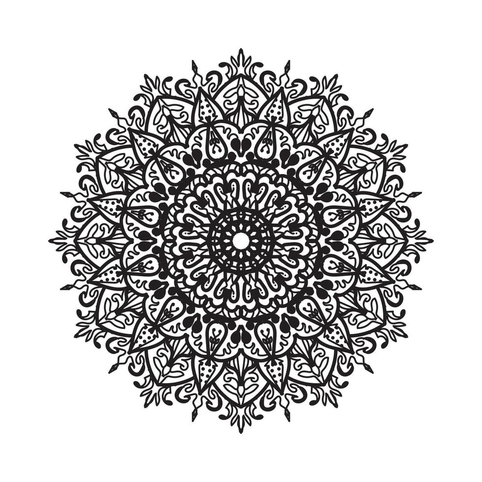 mandala dibujado a mano. decoración en ornamento étnico oriental doodle vector