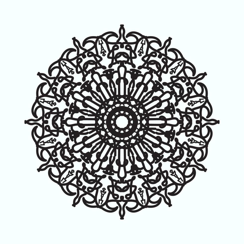 mandala dibujado a mano. decoración en ornamento étnico oriental doodle vector