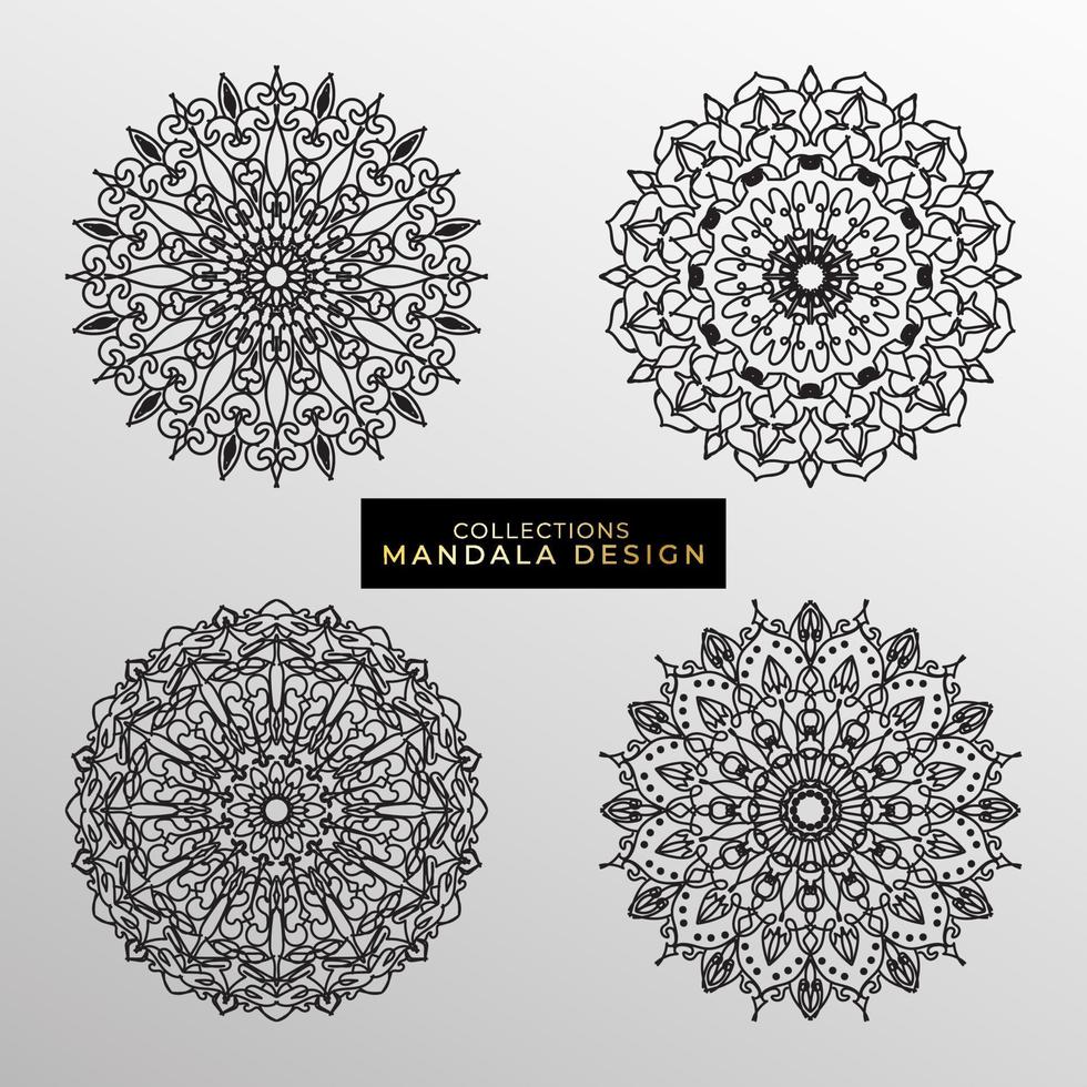 Vector round abstract circle. Mandala style.