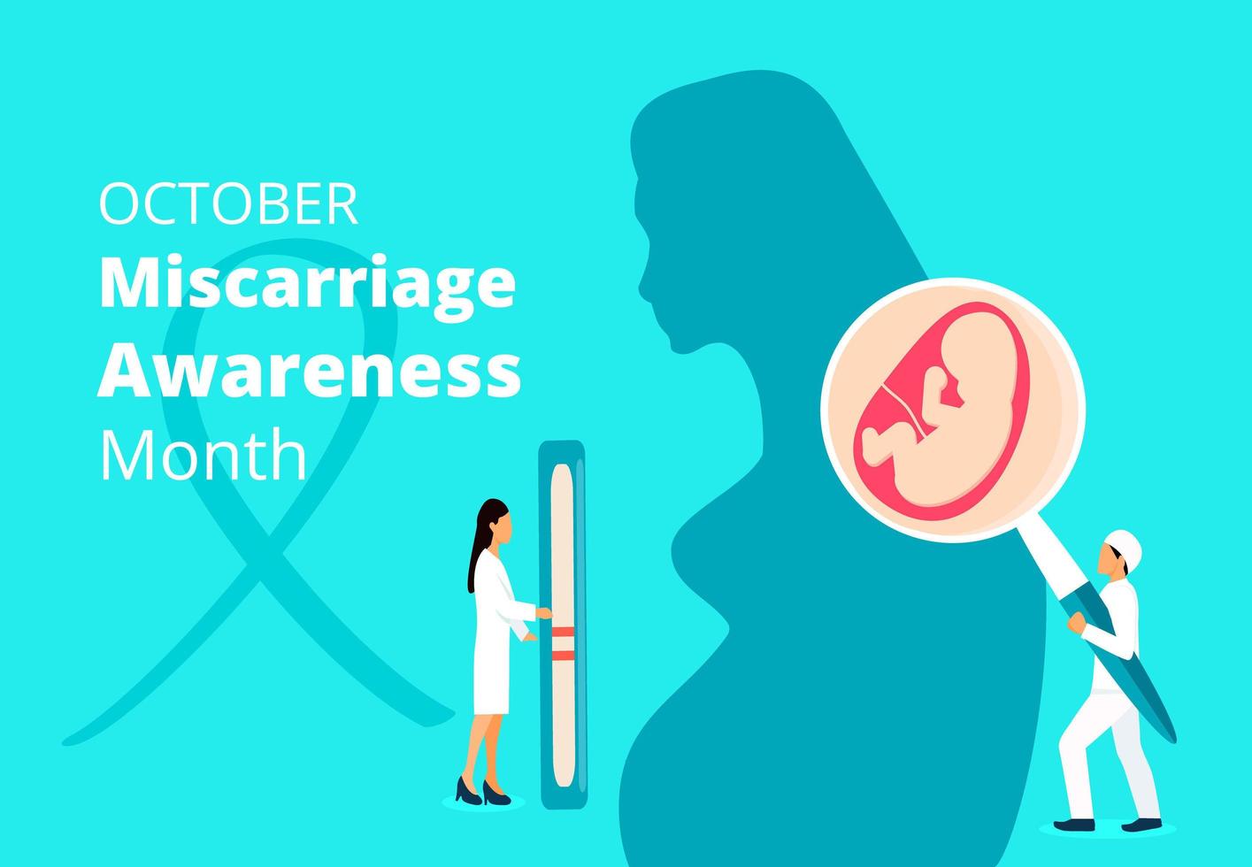 Miscarriage Awareness Month. World Prematurity Day. Spontaneous abortion, noncarrying of pregnancy vector