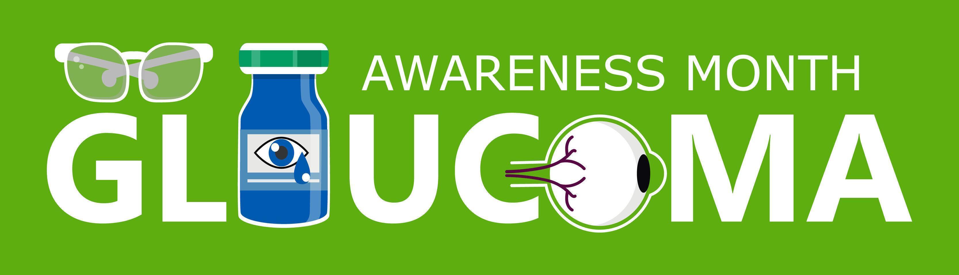 Glaucoma Awareness Month is celebrated in USA in January. Lenticular opacity diagnosis. Eyesight check up slogan. Ophthalmologist and healthcare vector