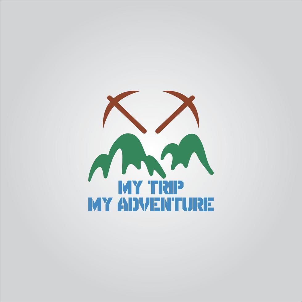 Logotipo de aventura de vida salvaje en bosques y montañas. vector