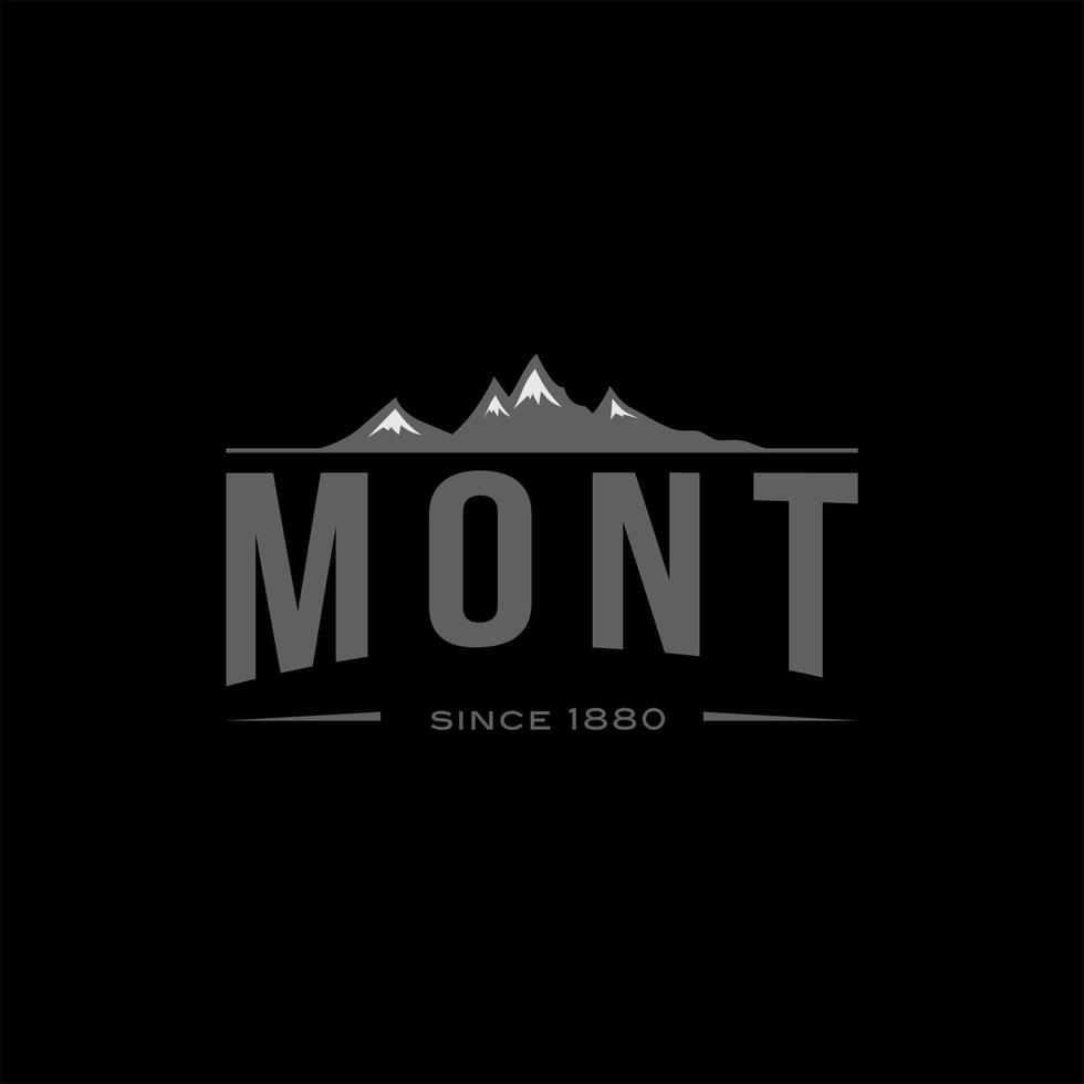 logotipo de salida de montaña. expedición y exploración de la montaña vector