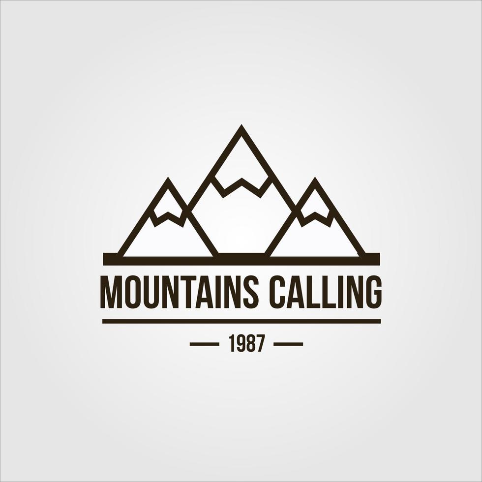 mountain outbound logo. expedition and mountain exploration vector