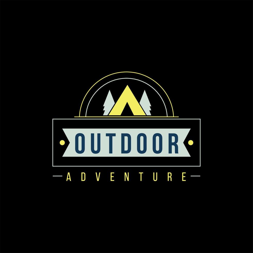 adventure logo. outbound in the mountains and nature exploration vector