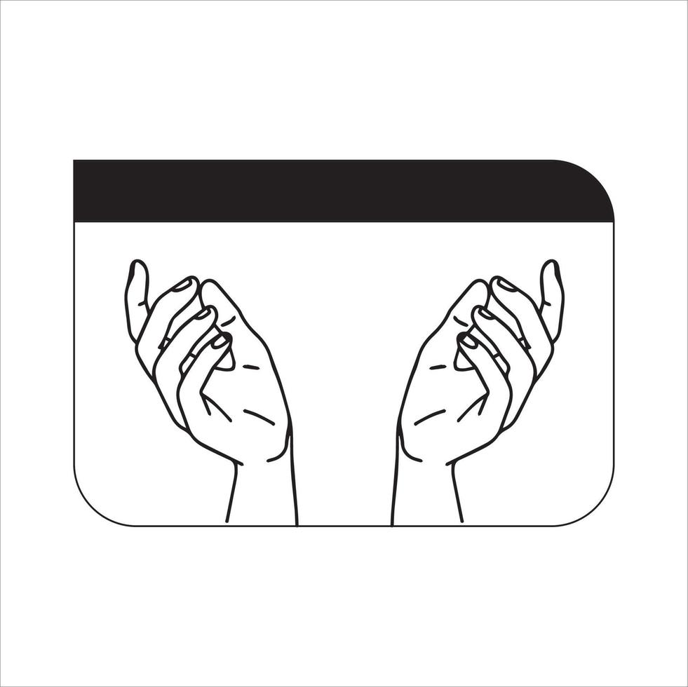 hand design vector asking from below