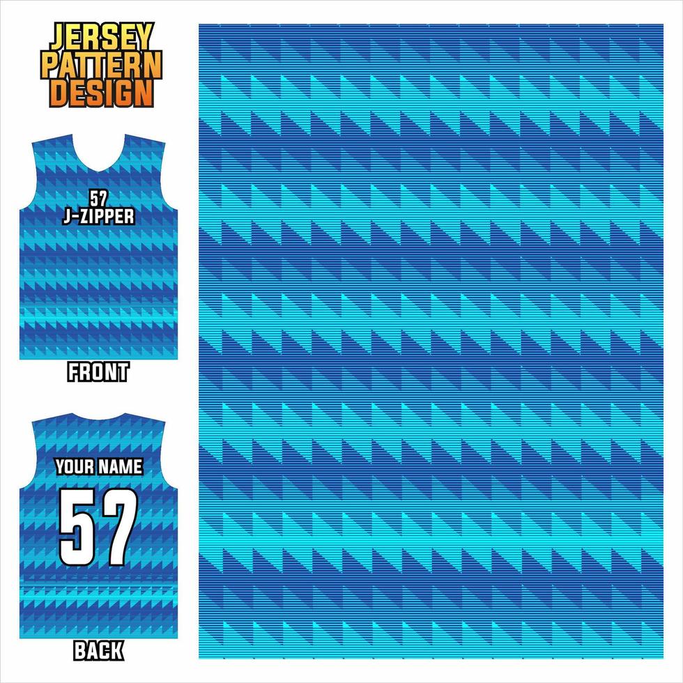 Fabric textile pattern design for sports shirts, soccer jersey printing mockup for soccer clubs. Uniform front and back vector