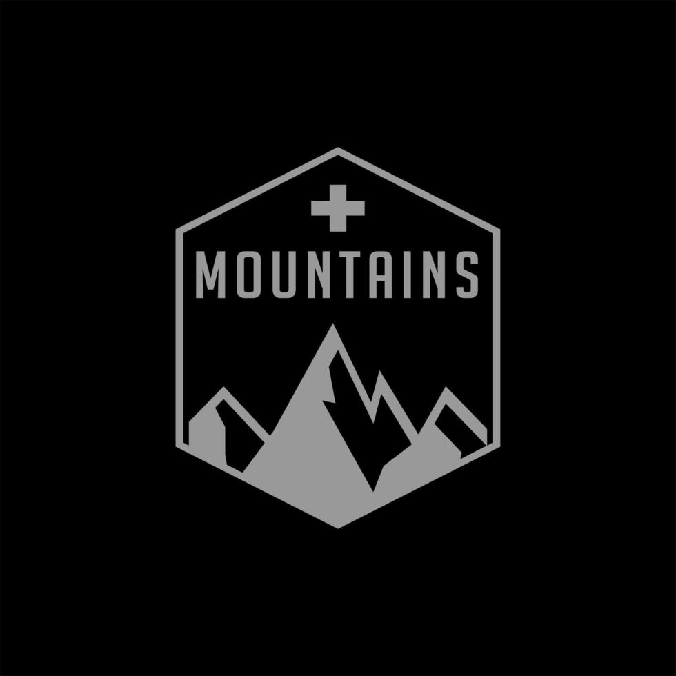 mountain outbound logo. expedition and mountain exploration vector