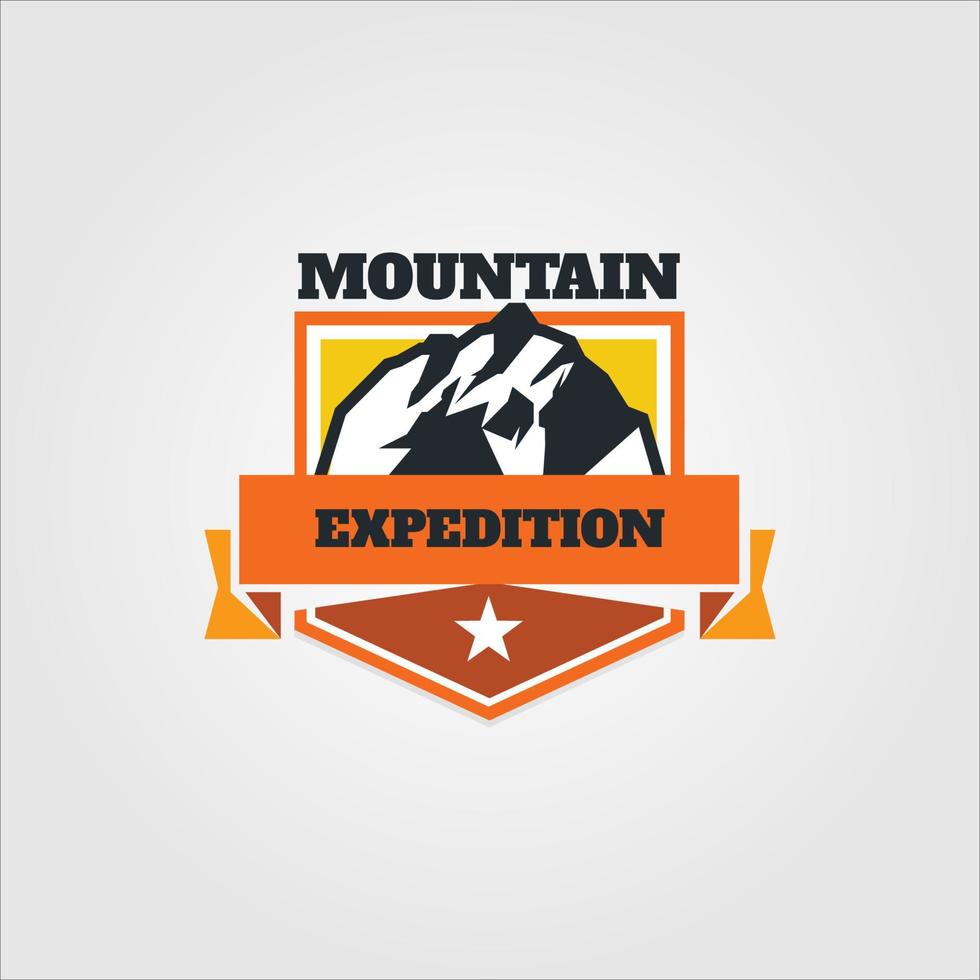 mountain outbound logo. expedition and mountain exploration vector