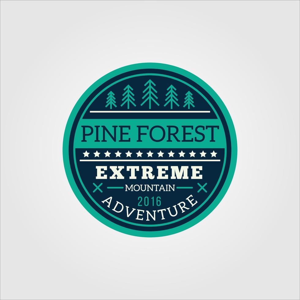 vector adventure logo. experience of surviving in the outdoors, in the mountains and in the wild