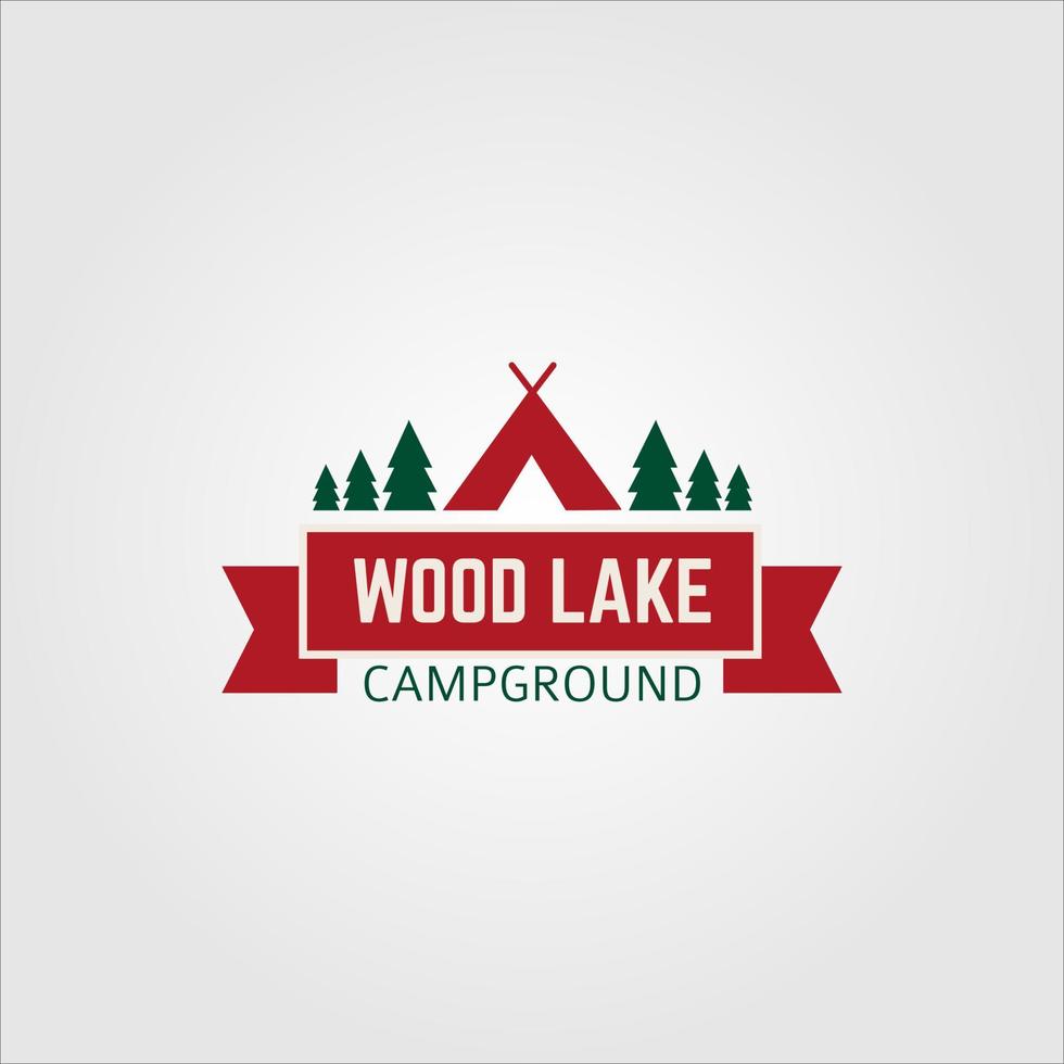 vector camping logo. camping in the mountains and forest nature