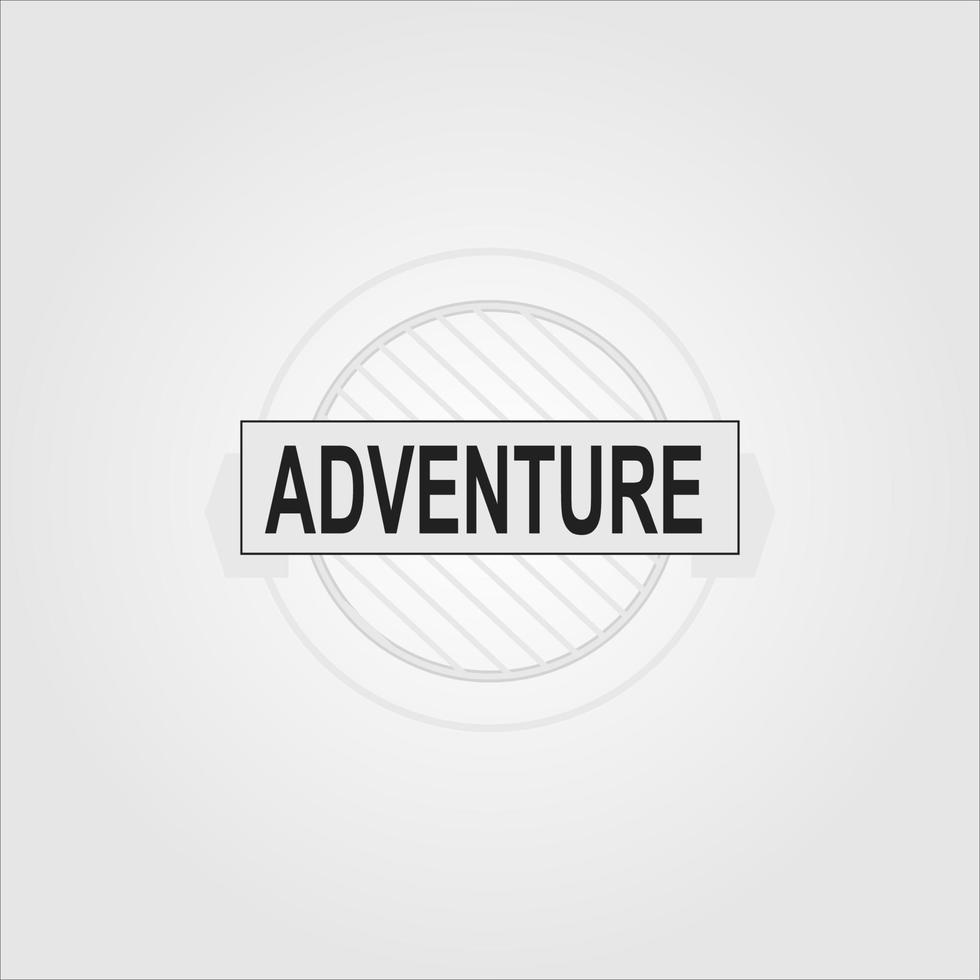vector logo de aventura. experiencia de sobrevivir al aire libre, en la montaña y en la naturaleza