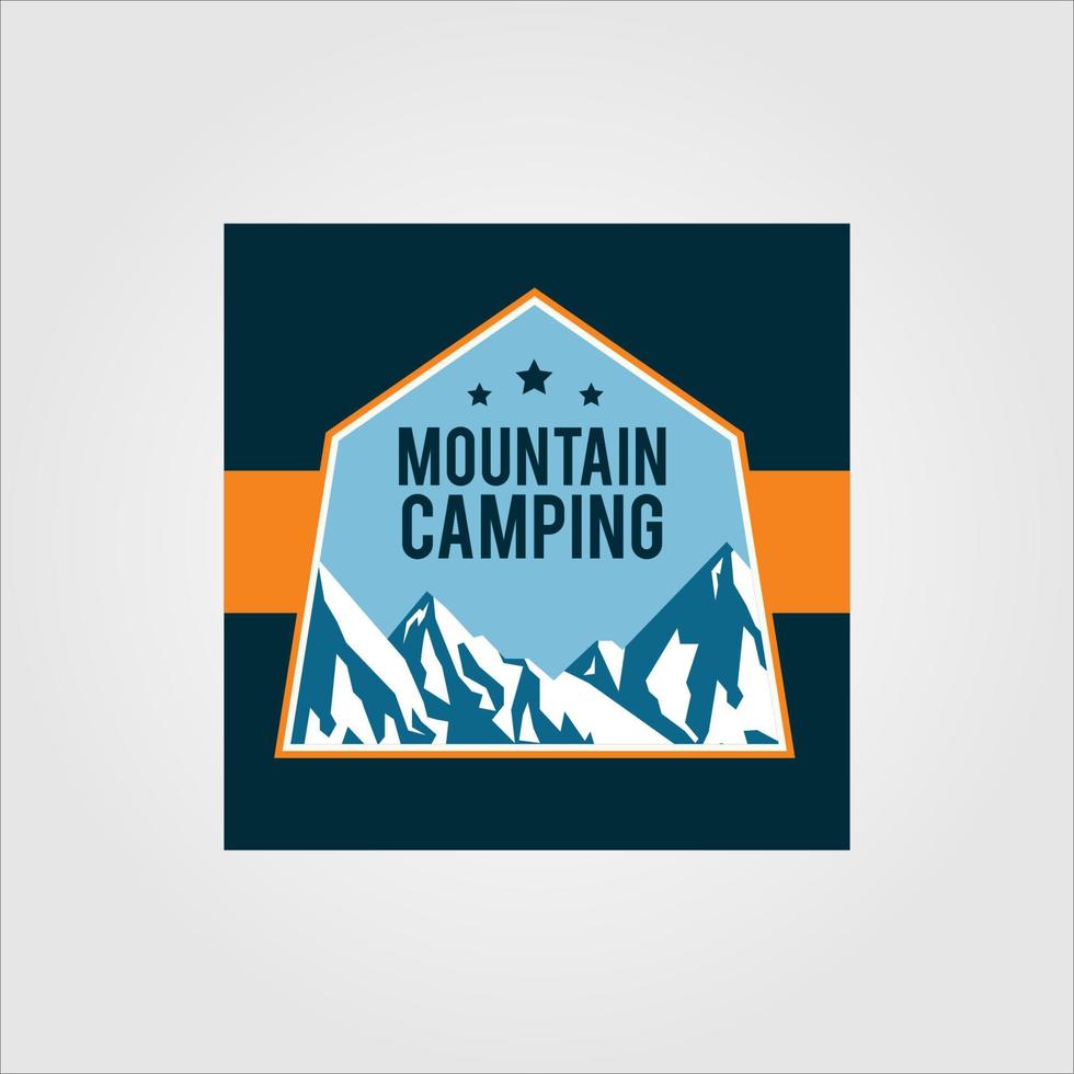 vector logo de camping. acampar en las montañas y la naturaleza del bosque.