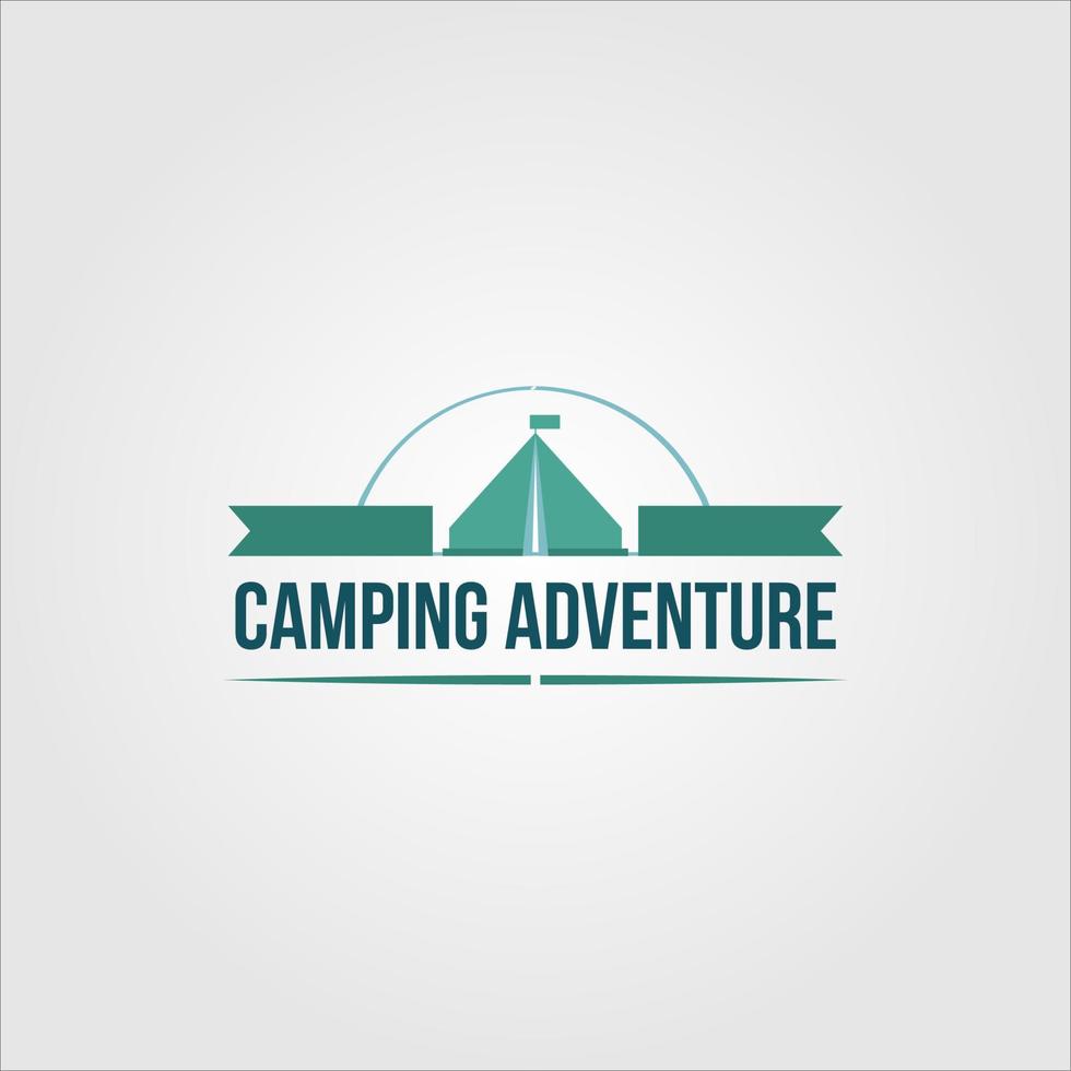 vector adventure logo. experience of surviving in the outdoors, in the mountains and in the wild