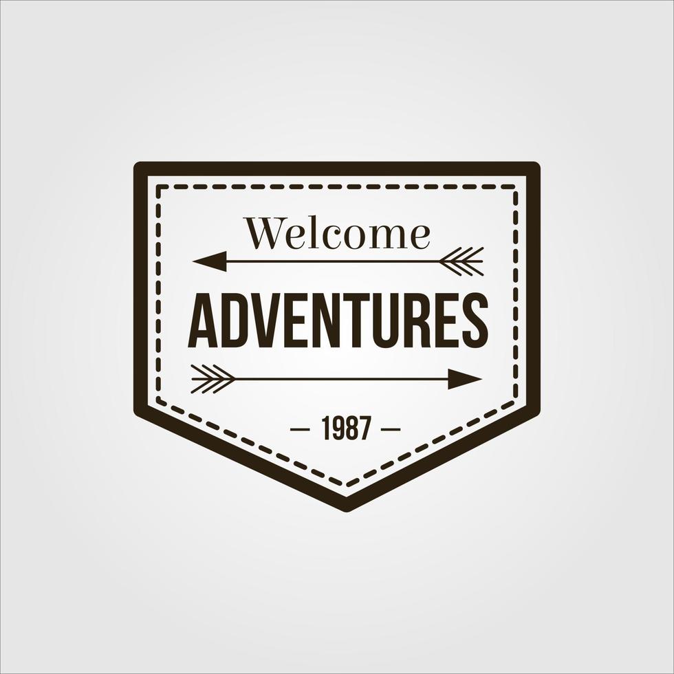 adventure logo. outbound in the mountains and nature exploration vector
