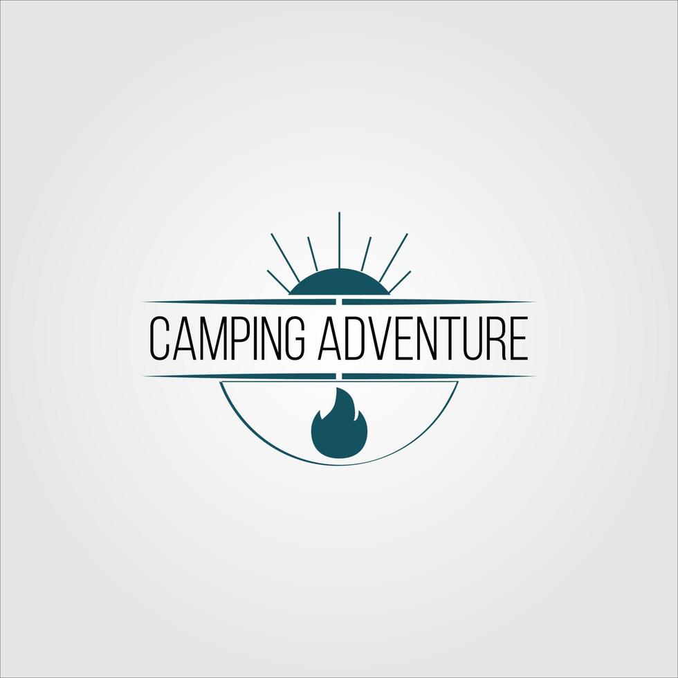 vector camping logo. camping in the mountains and forest nature