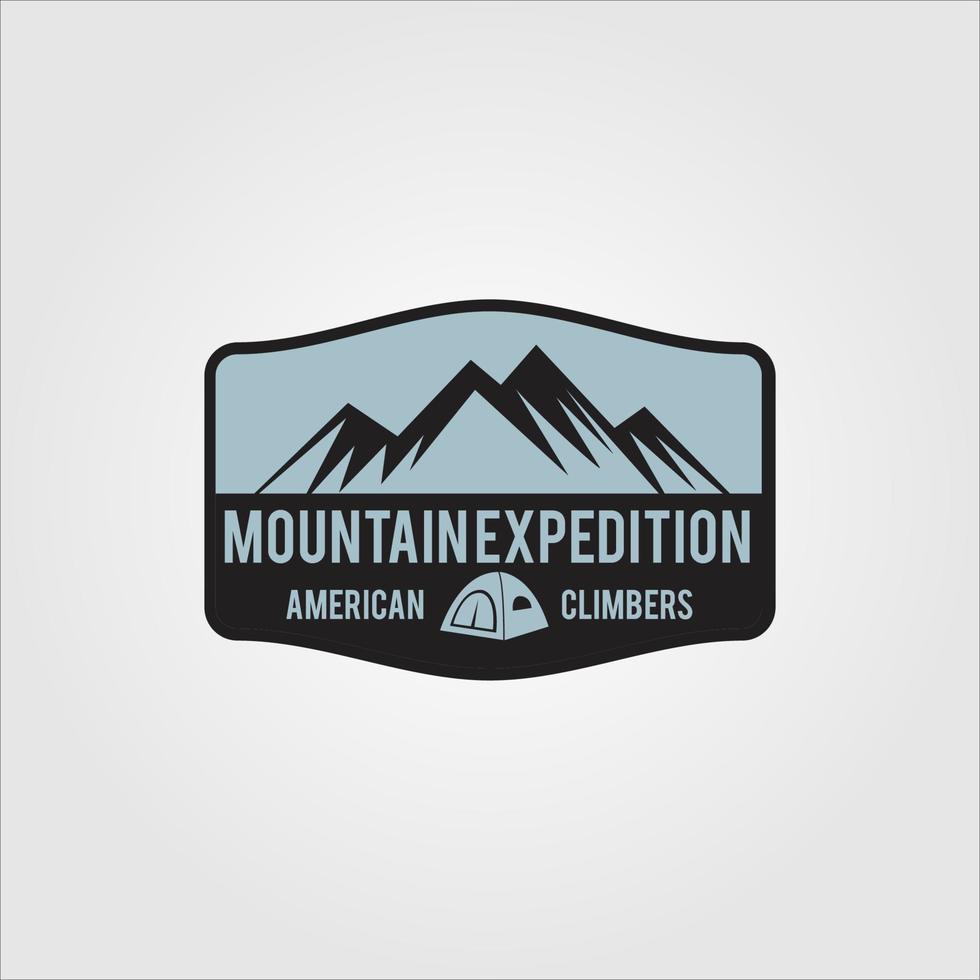 mountain outbound logo. expedition and mountain exploration vector