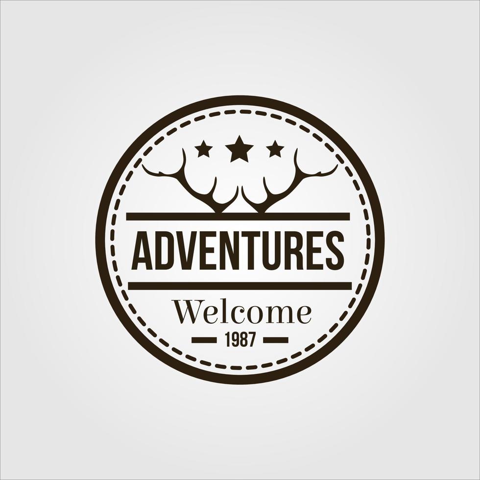adventure logo. outbound in the mountains and nature exploration vector