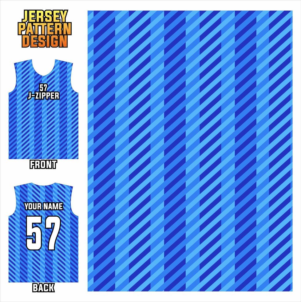 Fabric textile pattern design for sports shirts, soccer jersey printing mockup for soccer clubs. Uniform front and back vector