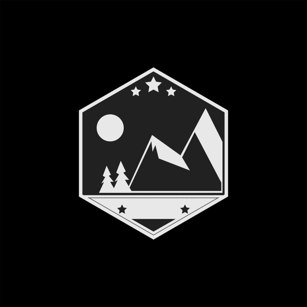 vector mountain logo. mountain adventure and exploration