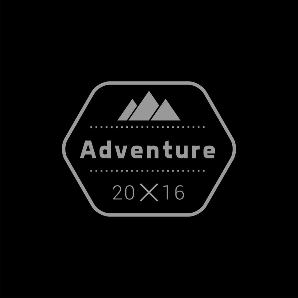 vector adventure logo. experience of surviving in the outdoors, in the mountains and in the wild