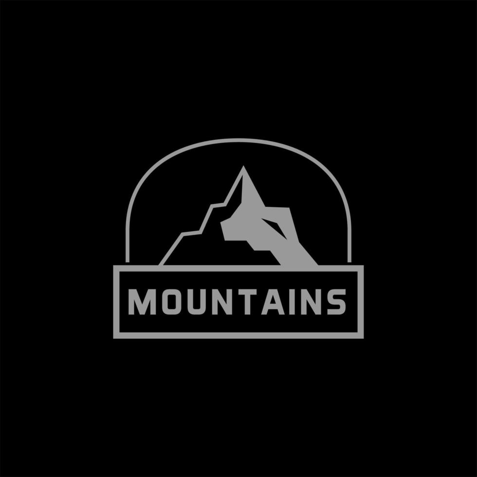 mountain outbound logo. expedition and mountain exploration vector