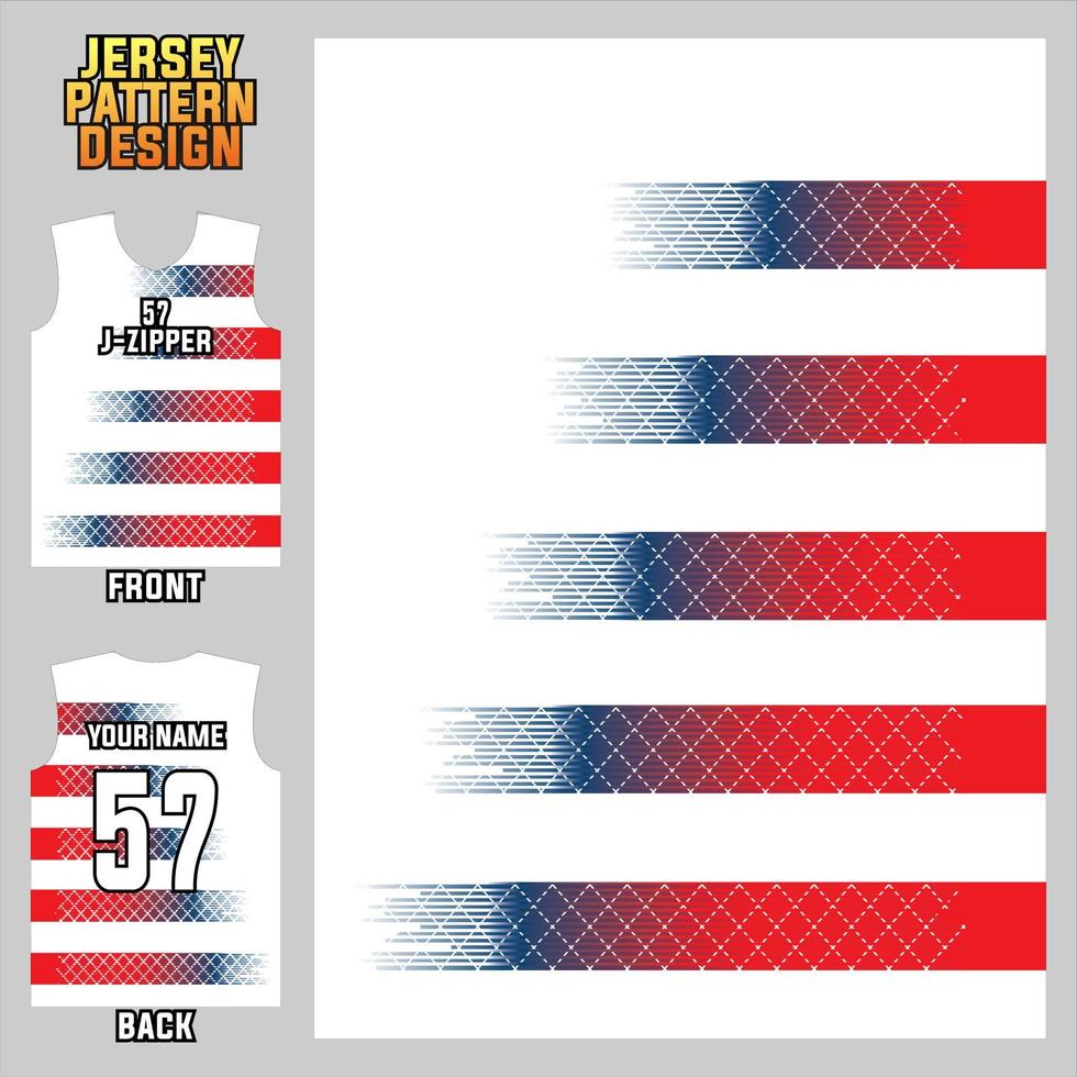 patrón de impresión de jersey. Jersey deportivo con estampado sublime. plantillas de fútbol, volly, baloncesto, béisbol, ciclismo, pesca, carreras, esport vector