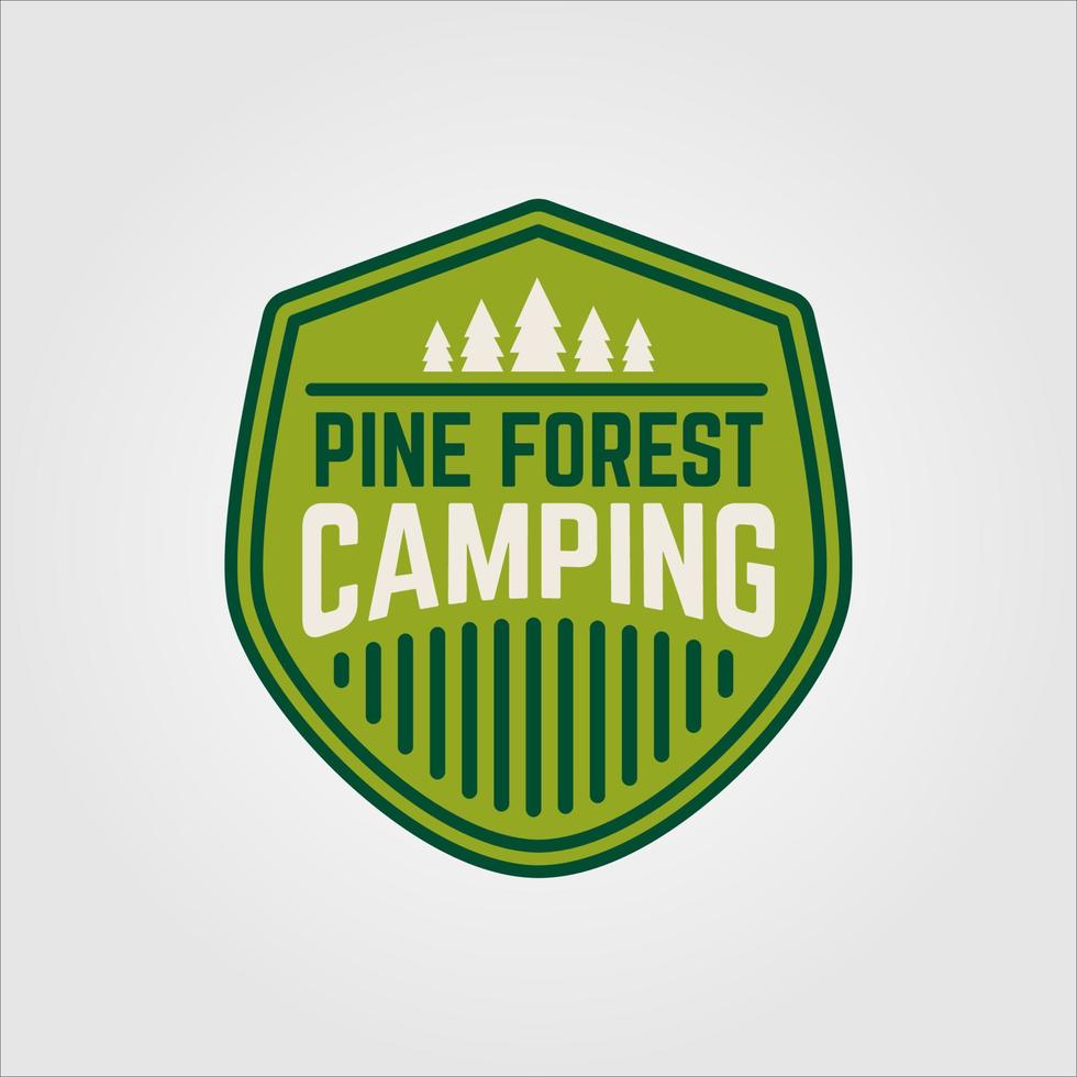 vector camping logo. camping in the mountains and forest nature