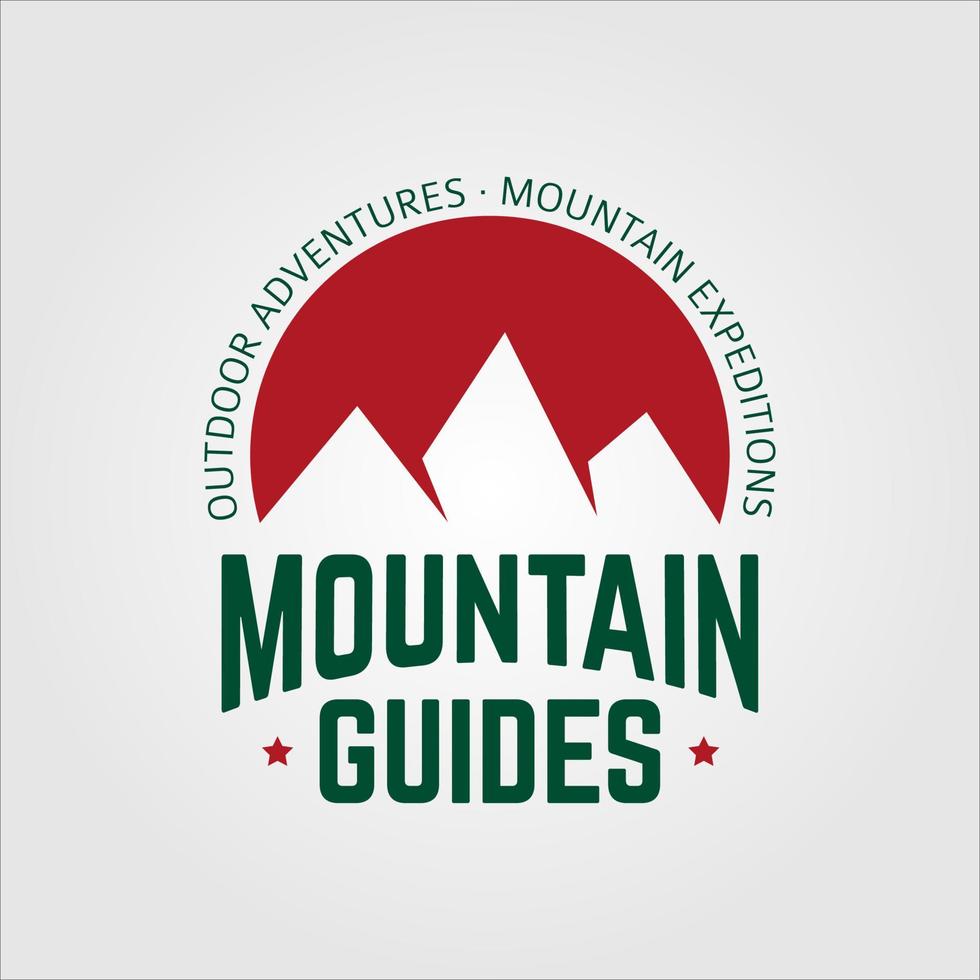 vector mountain logo. mountain adventure and exploration